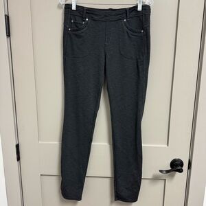 Kuhl Mova Skinny Pant Charcoal Gray Pull On Size 10R Drawstring Waist Pockets